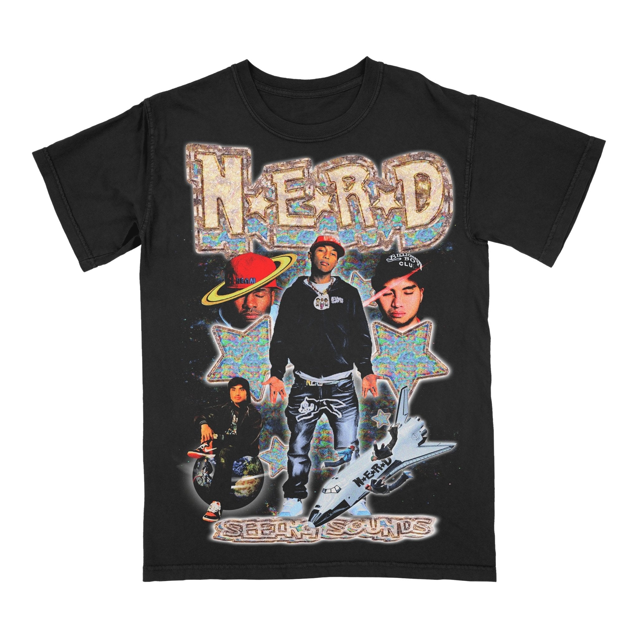 N.E.R.D SEEING SOUNDS TRIBUTE T-SHIRT - WARRIORS AND ROGUES
